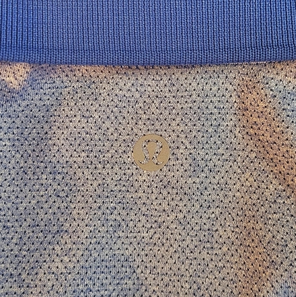 Lululemon // Men's Metal Vent Tech Polo / Tempest Blue & Navy / Large - Picture 6 of 8